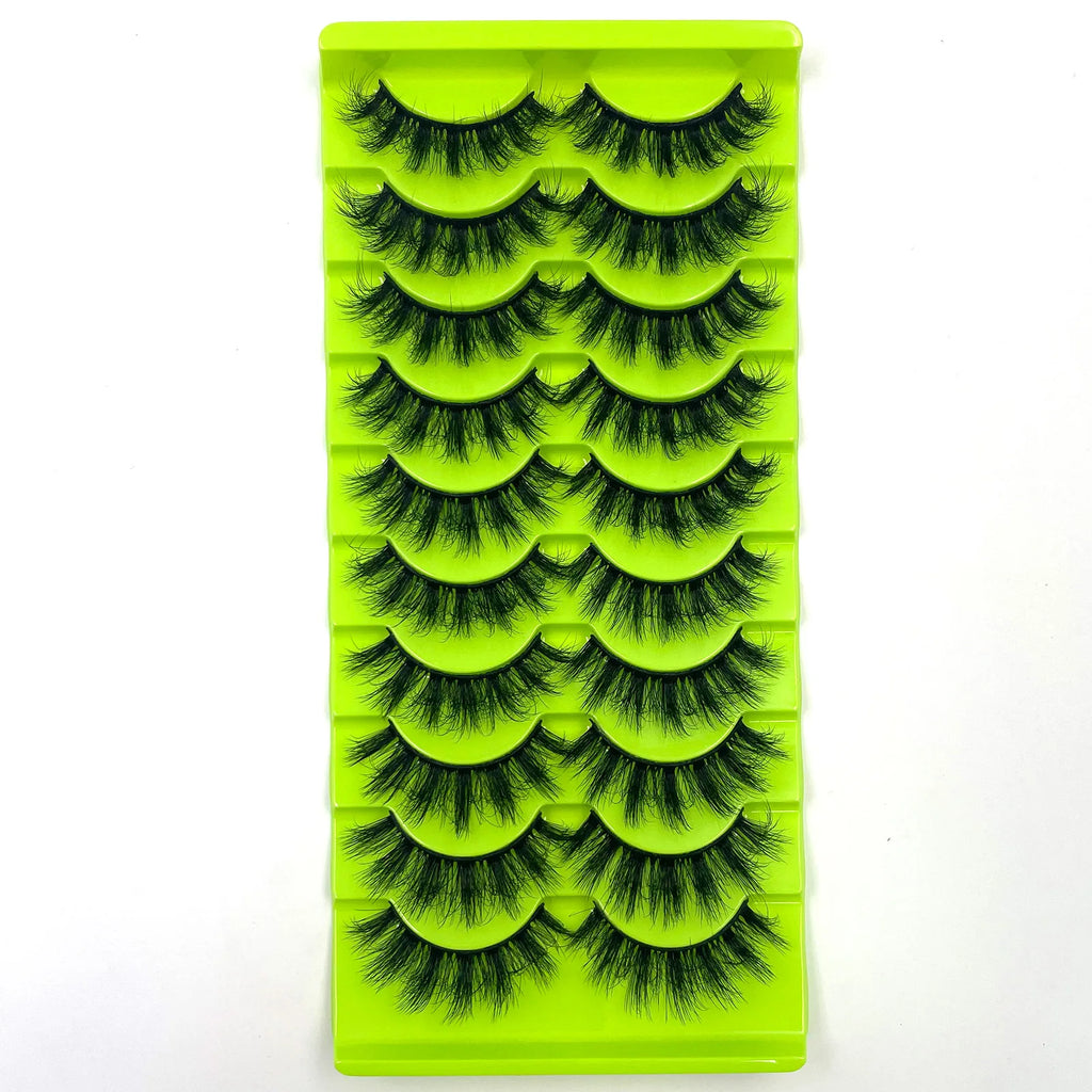 10 paires de Faux Cils 8D en vison naturel, Volume dramatique, Extension de Faux Cils, vente en gros, outil de maquillage