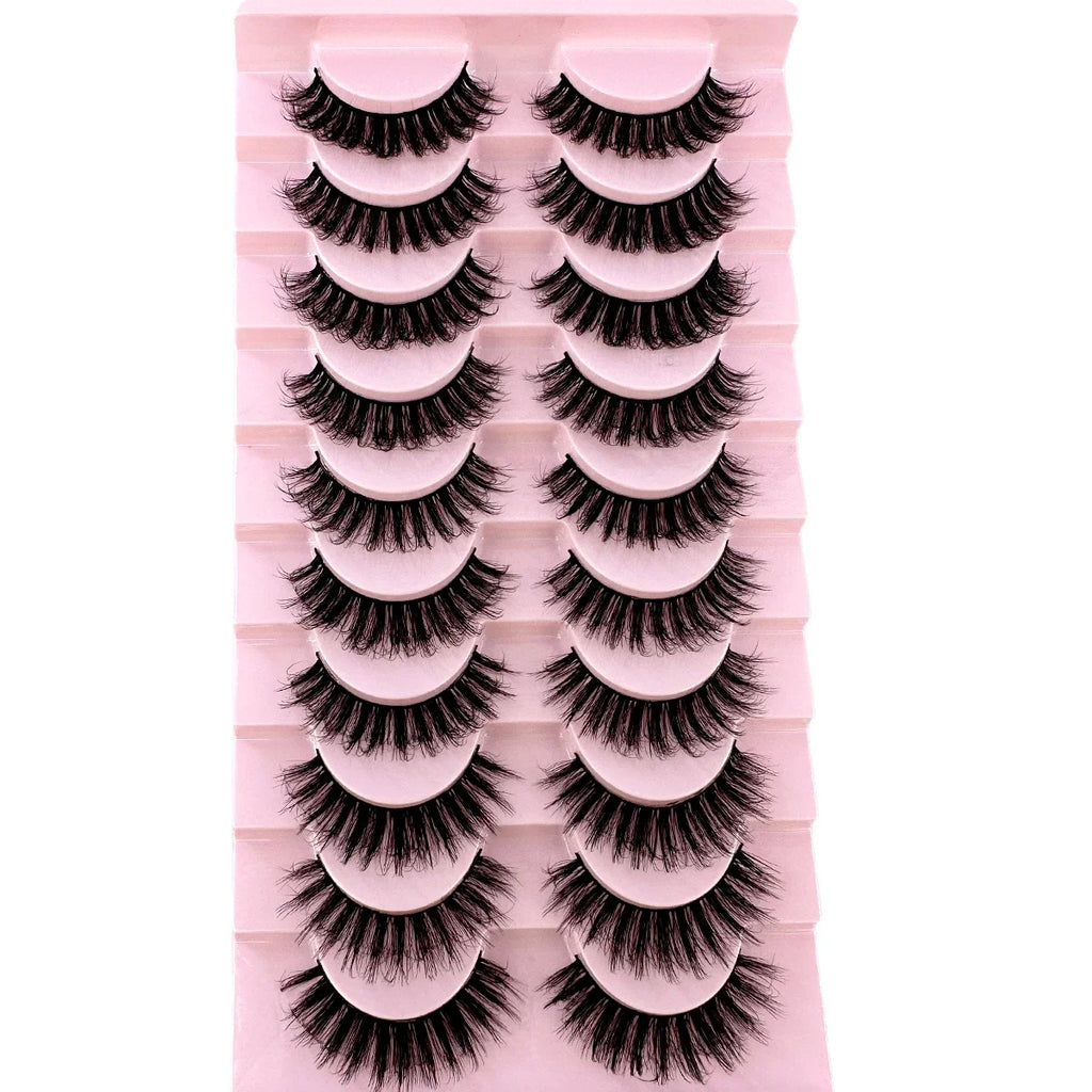 10 paires de Faux Cils 8D en vison naturel, Volume dramatique, Extension de Faux Cils, vente en gros, outil de maquillage