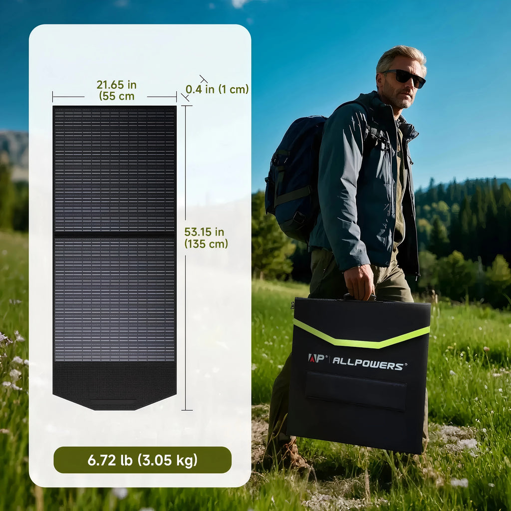 ALLPOWERS-Centrale électrique portable avec panneau solaire, générateur solaire veFePO4, batterie de secours UPS, MPPT pour montres, femelle, 100W, 600W, 299Wh