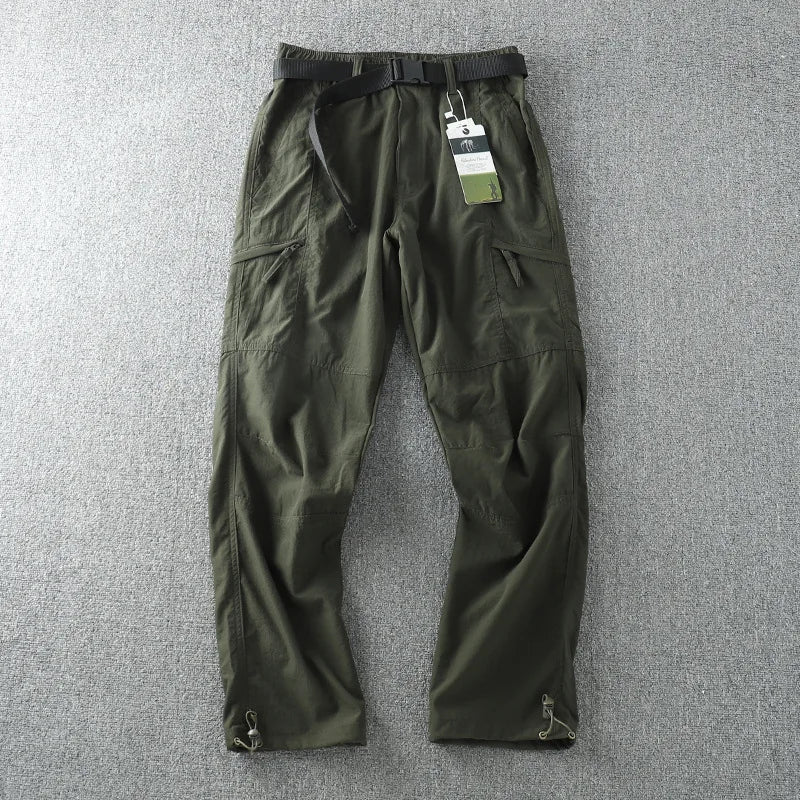 Pantalon cargo multi-poches pour homme, coupe-vent, imperméable, équipement de chasse, trekking, printemps, extérieur, skip fjj