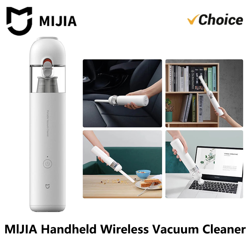 NOUVEAU Aspirateur portable MIJIA pour la maison et la voiture, mini aspirateur sans fil, collecteur de poussière, aspiration cyclonique 13000PA -CN