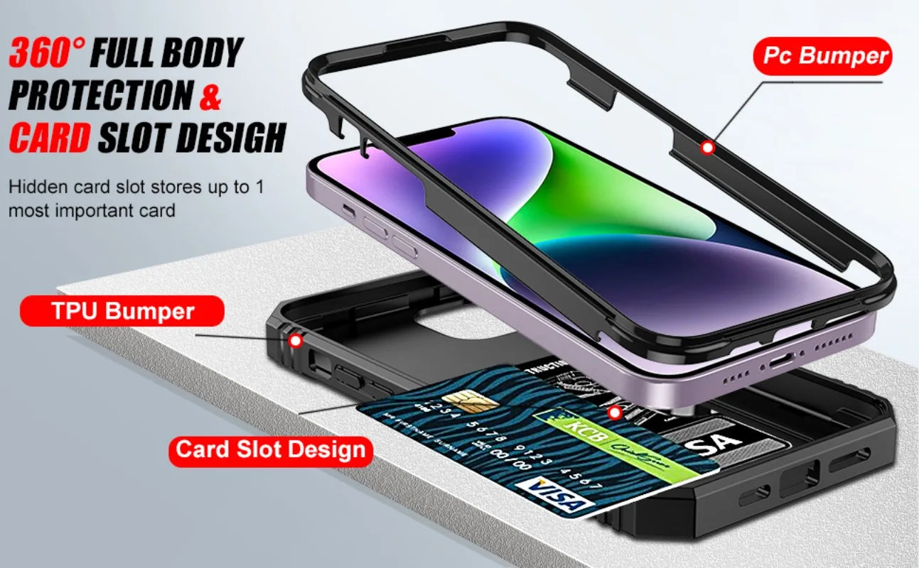 Coque pour iPhone 17 16 16e 15 14 13 12 11 Pro Max Plus Mini XS XR 8 Plus 8 7 SE robuste avec caméra, housse de béquille à 360 degrés
