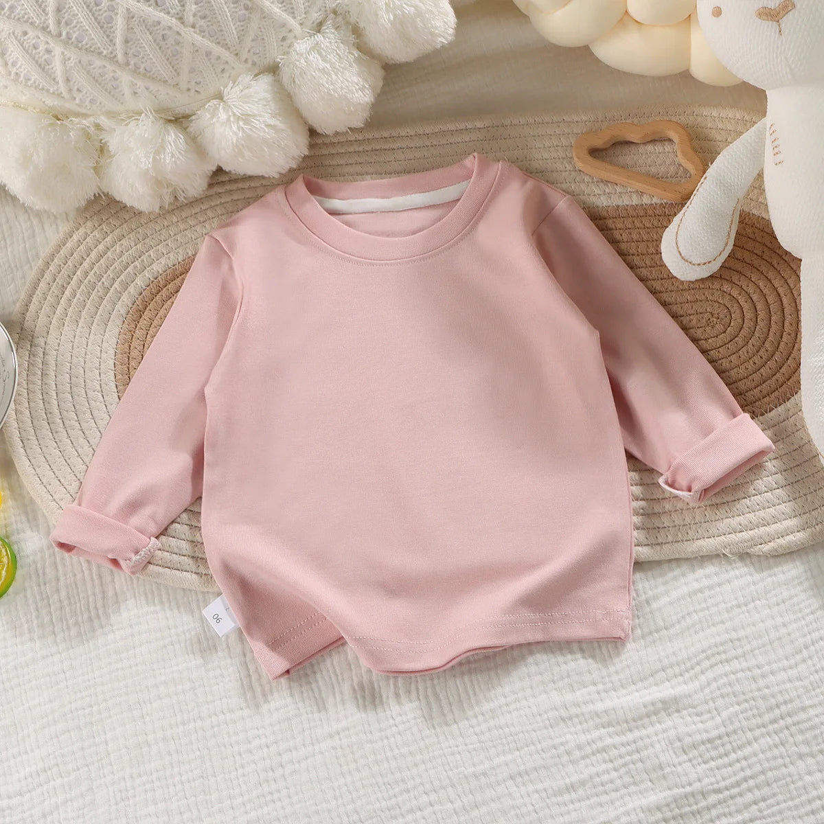 2026 printemps tout nouveau à manches longues garçons filles T-Shirt col rond coton enfants bref Style coréen Base hauts chemise pour garçons vêtements T-Shirt