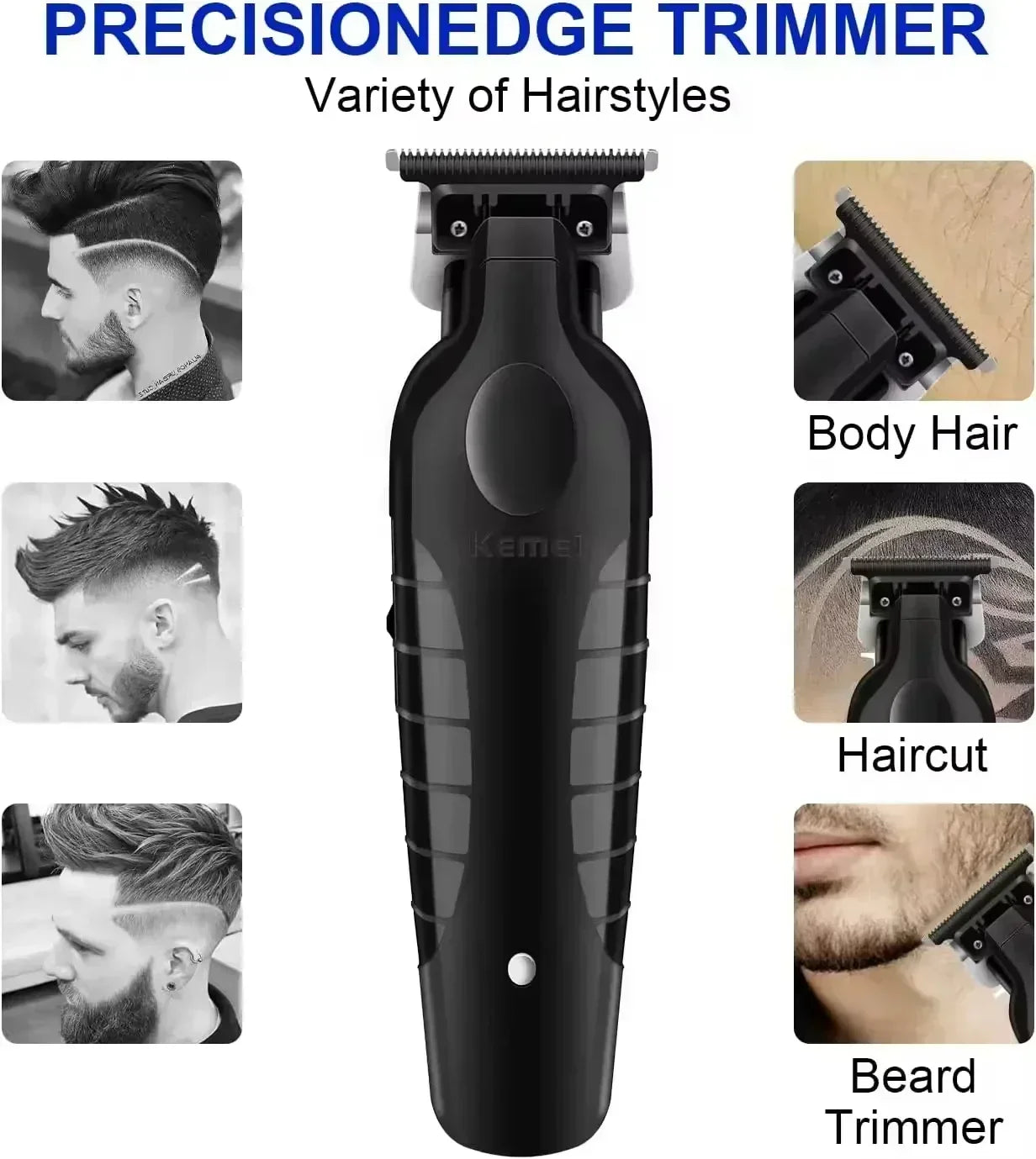 Kemei Kit de tondeuse à cheveux originale KM-2296 KM-2299 KM-T95 tondeuse à cheveux électrique Rechargeable barbier rasoir professionnel pour hommes