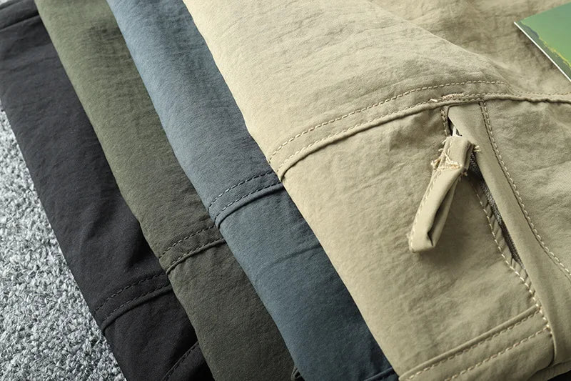 Pantalon cargo multi-poches pour homme, coupe-vent, imperméable, équipement de chasse, trekking, printemps, extérieur, skip fjj
