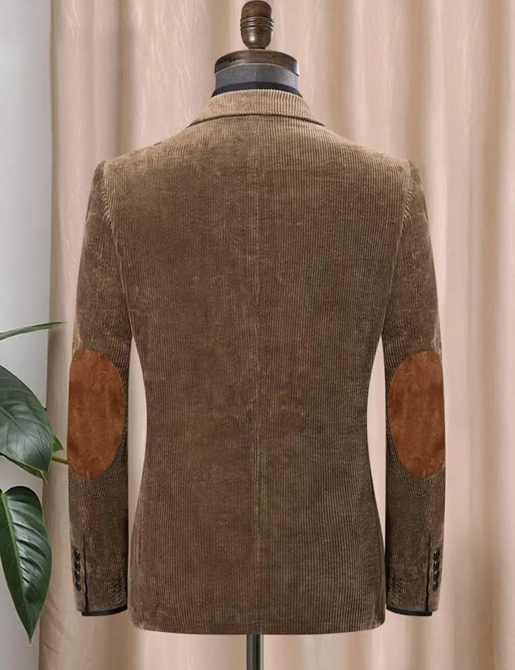 Blazer en velours côtelé pour hommes avec coudière, veste d'affaires décontractée, manteaux de Sport de printemps et d'automne
