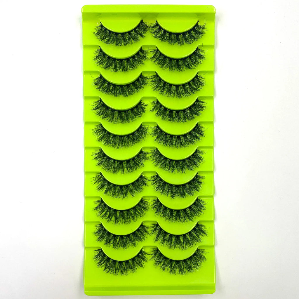 10 paires de Faux Cils 8D en vison naturel, Volume dramatique, Extension de Faux Cils, vente en gros, outil de maquillage