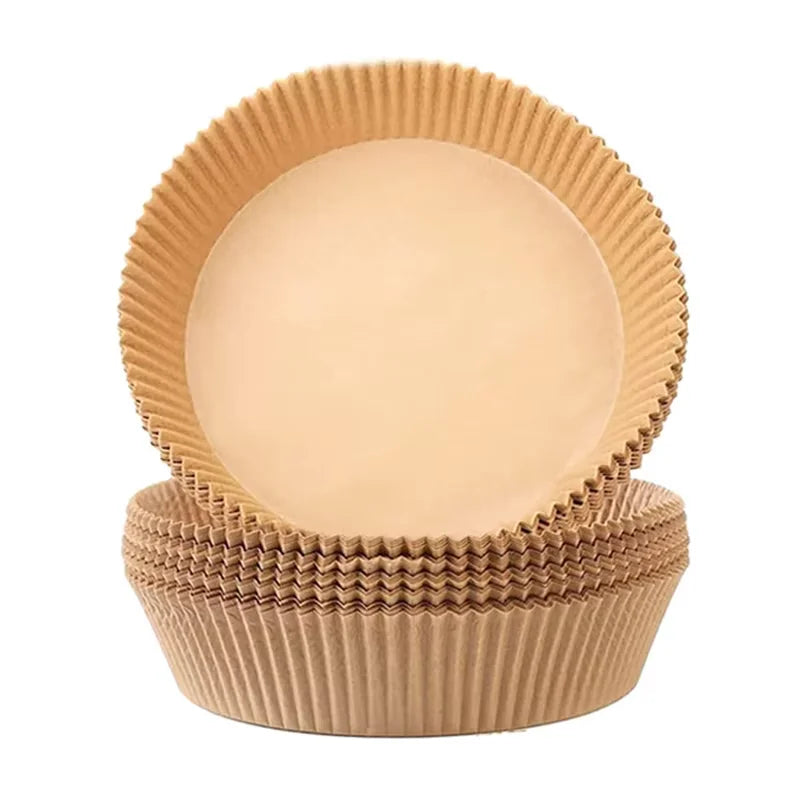 Doublures antiadhésives pour friteuse à Air, 100 pièces, papier parchemin étanche à l'huile, cuisson, rôtissage au micro-ondes, accessoires pour friteuse à Air prédécoupée