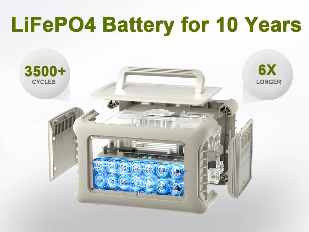 ALLPOWERS-Centrale électrique portable avec panneau solaire, générateur solaire veFePO4, batterie de secours UPS, MPPT pour montres, femelle, 100W, 600W, 299Wh