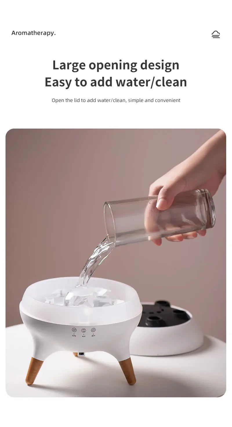 Humidificateur d'air dynamique méduse, diffuseur d'huile essentielle de 250ml, humidificateur de chambre à coucher avec télécommande avec 7 veilleuses colorées