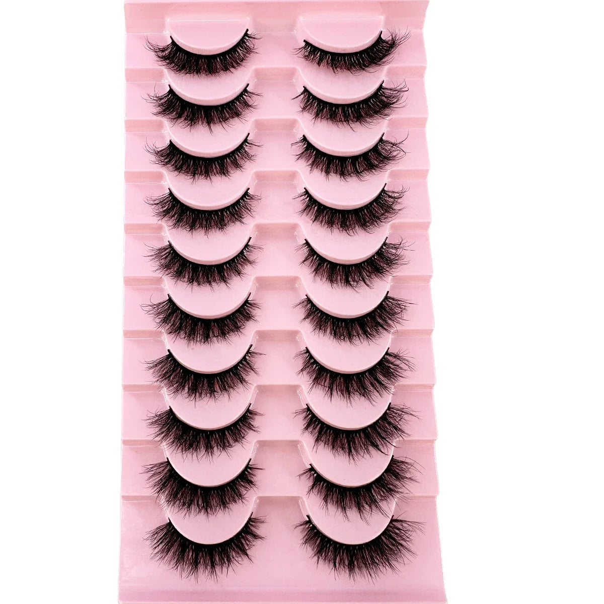 10 paires de Faux Cils 8D en vison naturel, Volume dramatique, Extension de Faux Cils, vente en gros, outil de maquillage
