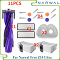 Compatible pour (Narwal Freo Z10 Ultra / provinceZ10 nani) pièces d'aspirateur rouleau principal couvercle de brosse latérale filtre vadrouille sac à poussière en tissu