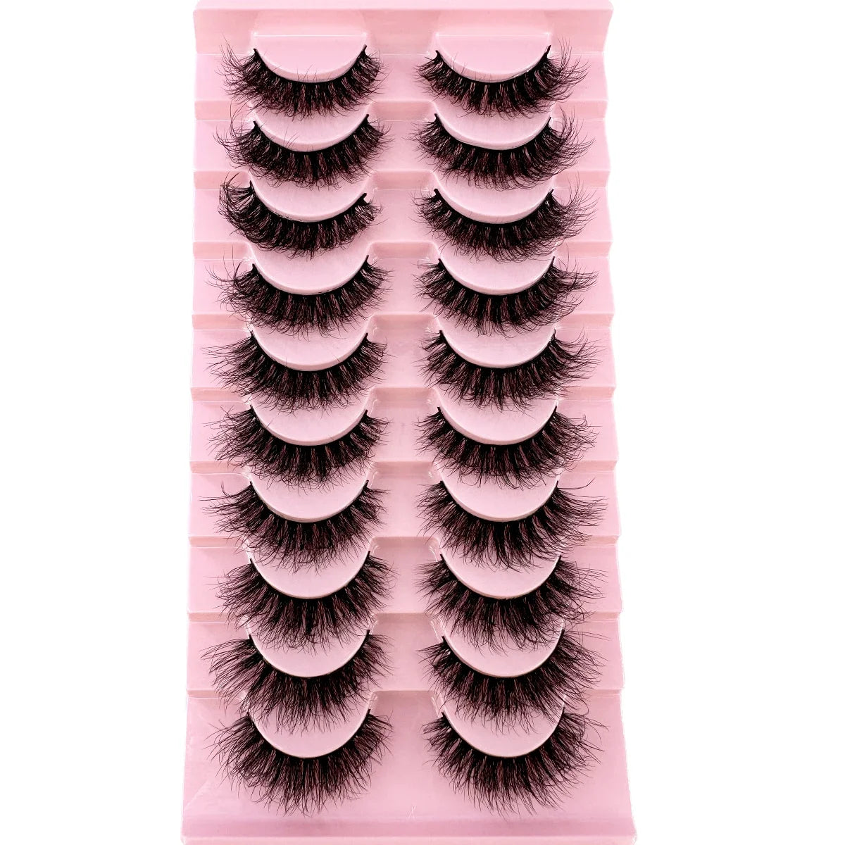 10 paires de Faux Cils 8D en vison naturel, Volume dramatique, Extension de Faux Cils, vente en gros, outil de maquillage