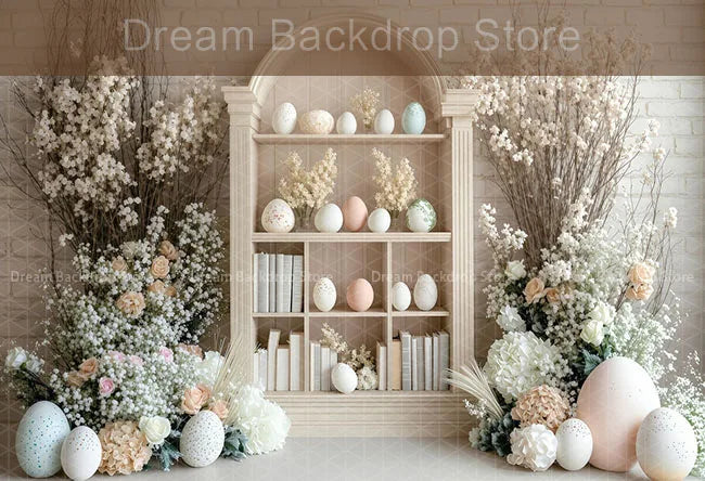 Printemps pâques fond photographie mignon lapin carotte lapin oeuf maison toile de fond décor pour enfants anniversaire gâteau Smash Photo Studio