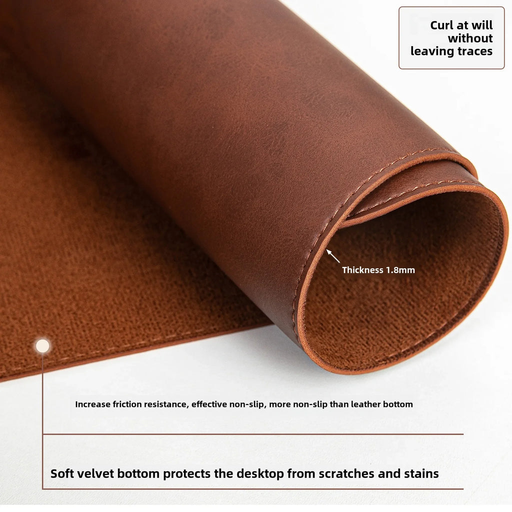 Tapis de bureau imperméable en PU, housse de protection, grand tapis de souris pour ordinateur portable, antidérapant, facile à nettoyer, pour clavier