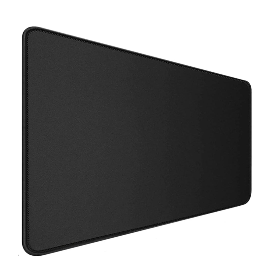 Grand tapis de souris, tapis de souris imperméable avec bord cousu, tapis de souris XXL antidérapant noir pour ordinateur, bureau et maison