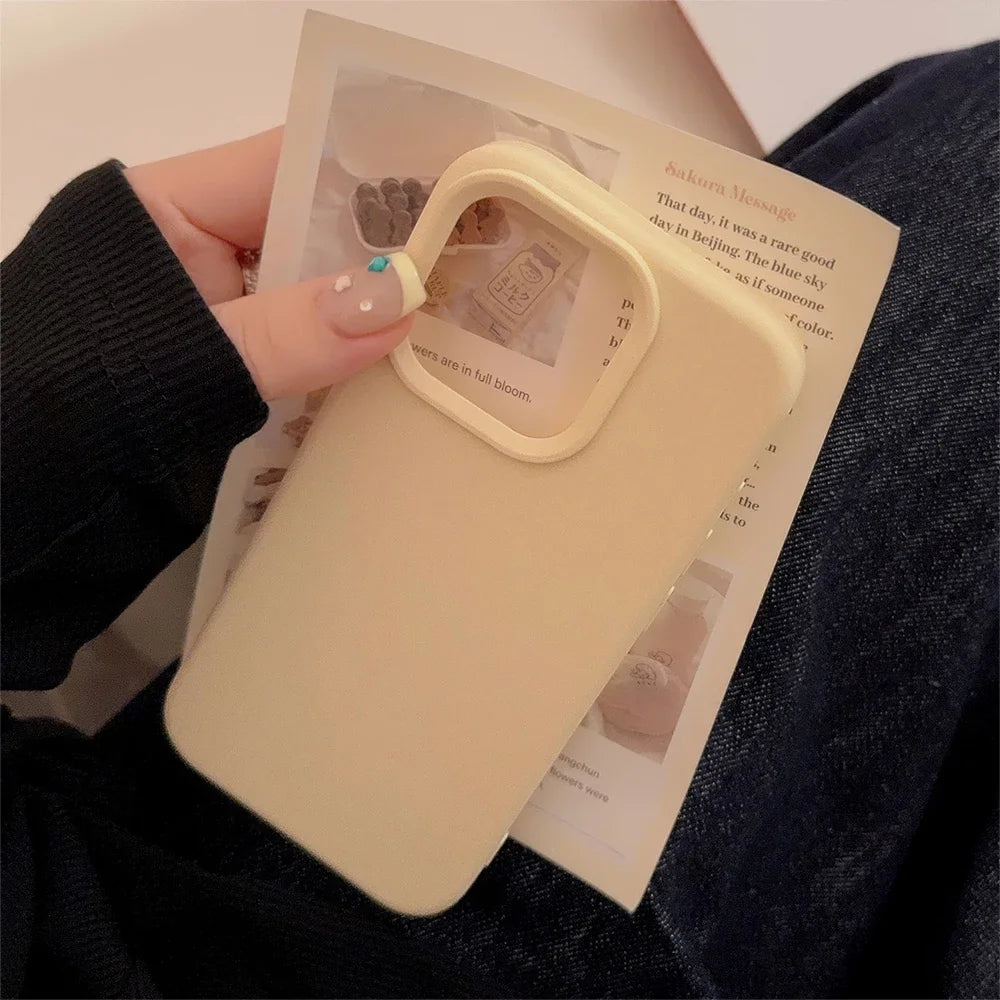 Coque de téléphone en Silicone d'inspiration d' Dopamine, couleur unie, Simple, à la mode, pour iPhone 17 Pro 16 Plus 16 Pro Max 15 14 13 12 11, coque arrière
