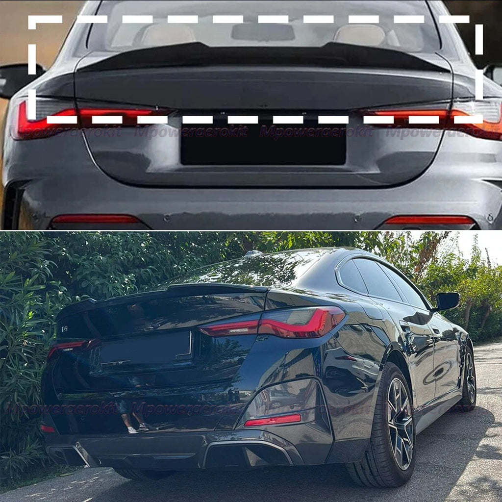 Spomicrophone arrière de style PSM, noir brillant, adapté pour 21 à 24 BMW Série 4 G26 Gran Coupé i4 4DR