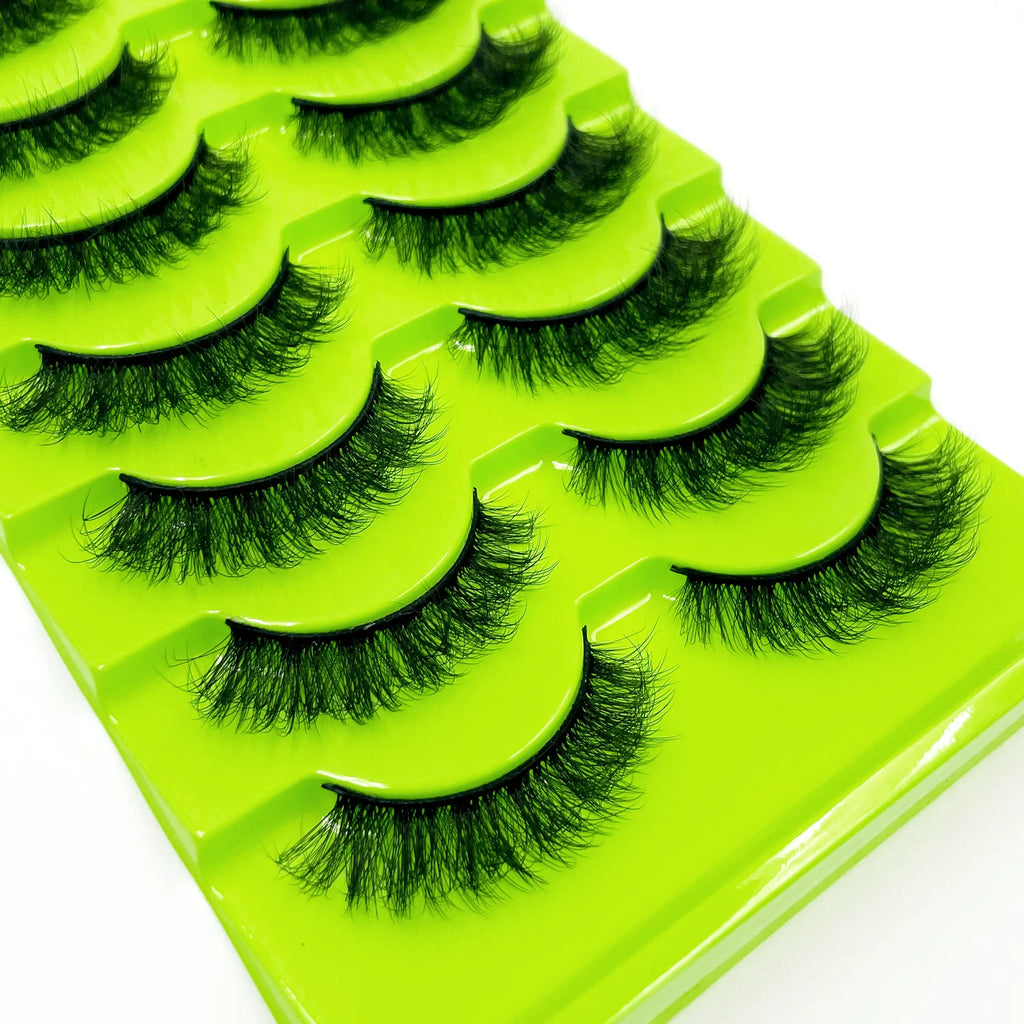 10 paires de Faux Cils 8D en vison naturel, Volume dramatique, Extension de Faux Cils, vente en gros, outil de maquillage