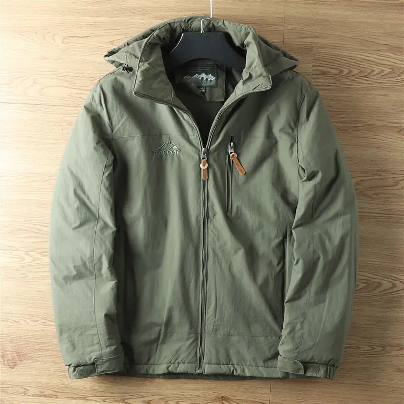 Veste imperméable à capuche pour homme, coupe-vent chaud, doublé sourire, randonnée en plein air, trekking, printemps, automne