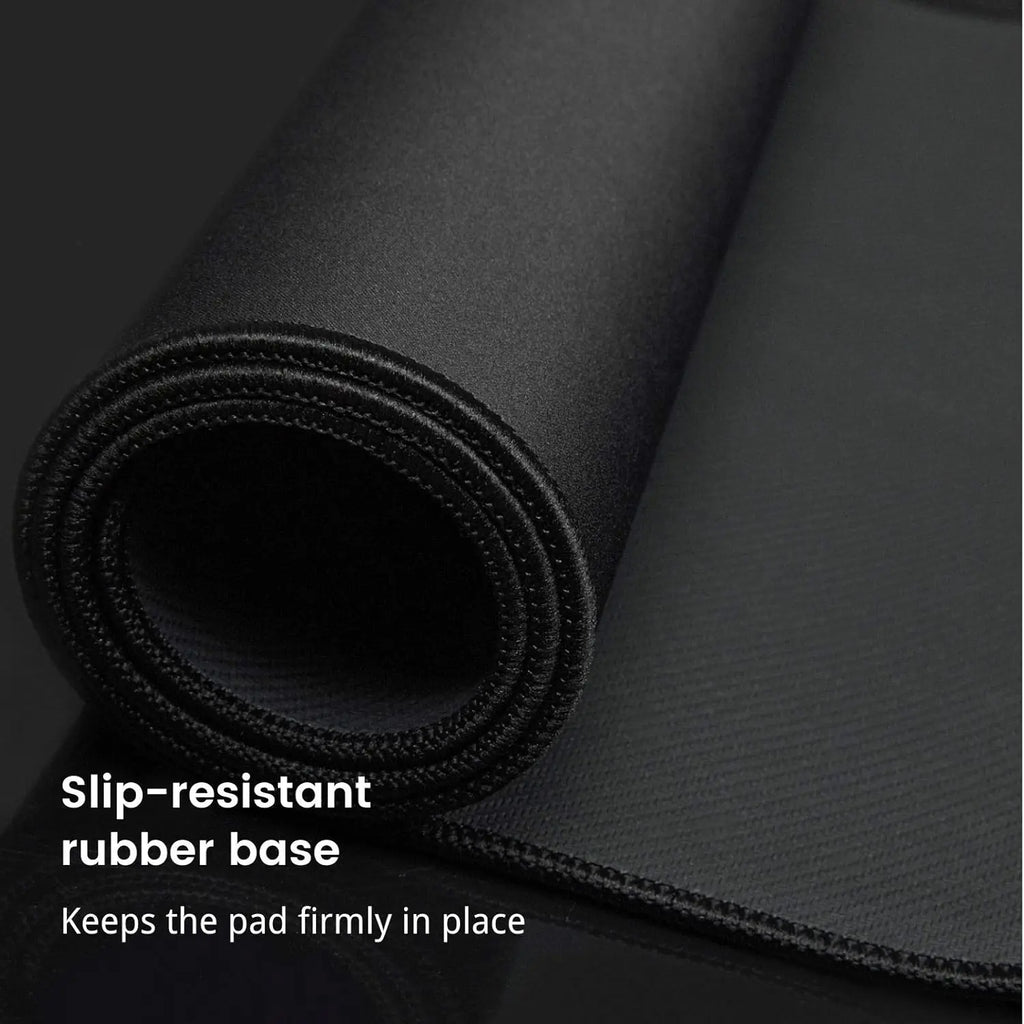Grand tapis de souris, tapis de souris imperméable avec bord cousu, tapis de souris XXL antidérapant noir pour ordinateur, bureau et maison
