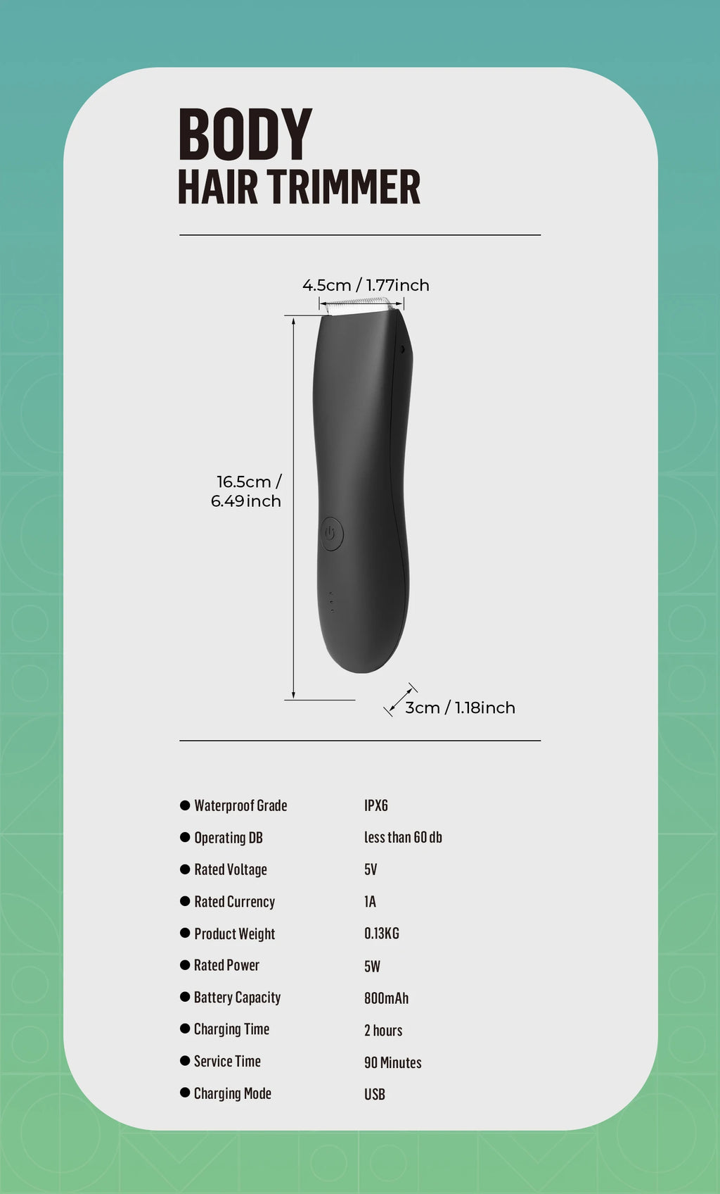 Tondeuse corporelle électrique rechargeable pour femmes et hommes, rasoir pour zones intimes, aisselles et corps, tondeuse bikini, épilateur