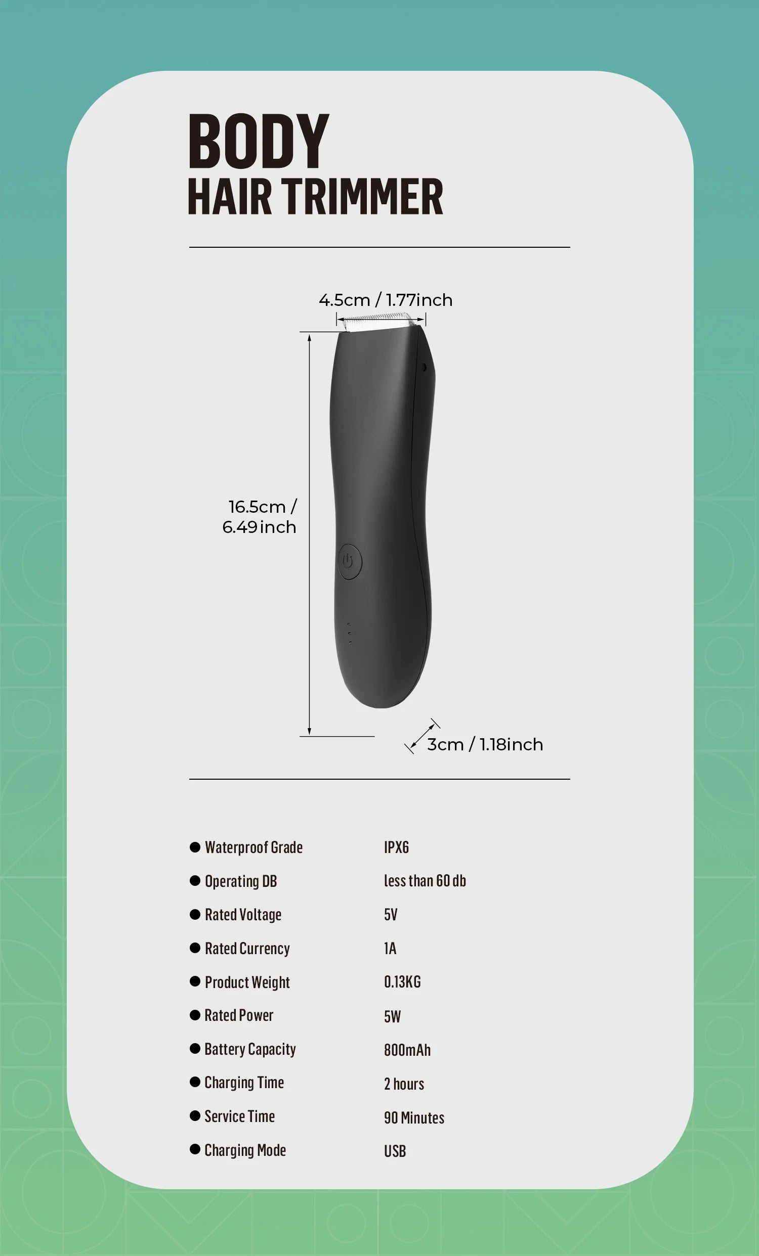 Tondeuse corporelle électrique rechargeable pour femmes et hommes, rasoir pour zones intimes, aisselles et corps, tondeuse bikini, épilateur