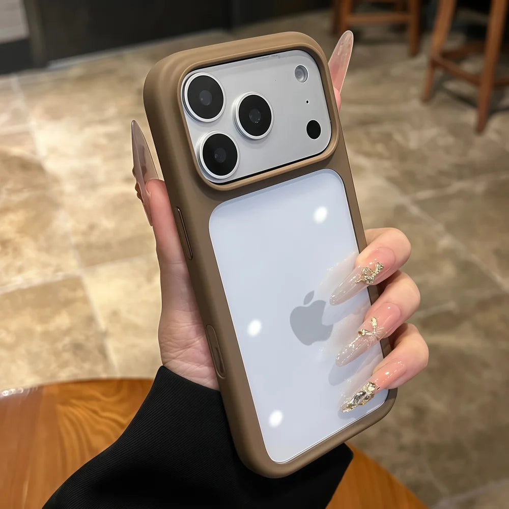 Coque de téléphone transparente avec bouton tactile pour appareil photo Intelligent, étui antichoc Transparent pour iPhone 17 Pro Max 17 Pro 17 Air