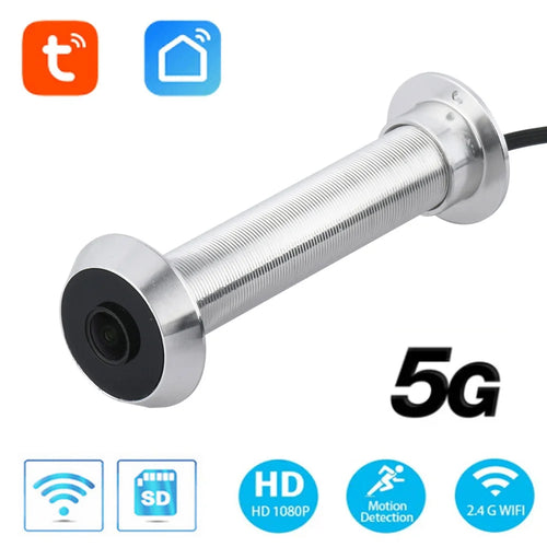 1080P Tuya vie intelligente maison visionneuse numérique Peepholes porte caméra oeil WiFi IR Vision nocturne porte oeil caméra Ir 5G 16mm plus petit