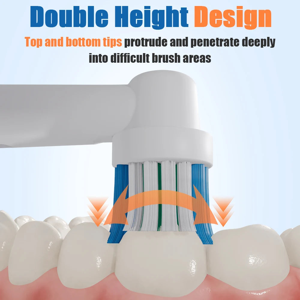 4/8/12/20x Compatible avec les têtes de brosse de rechange pour brosse à dents électrique Oral B, Recharges de têtes de brosse à dents professionnelles pour 1000 500