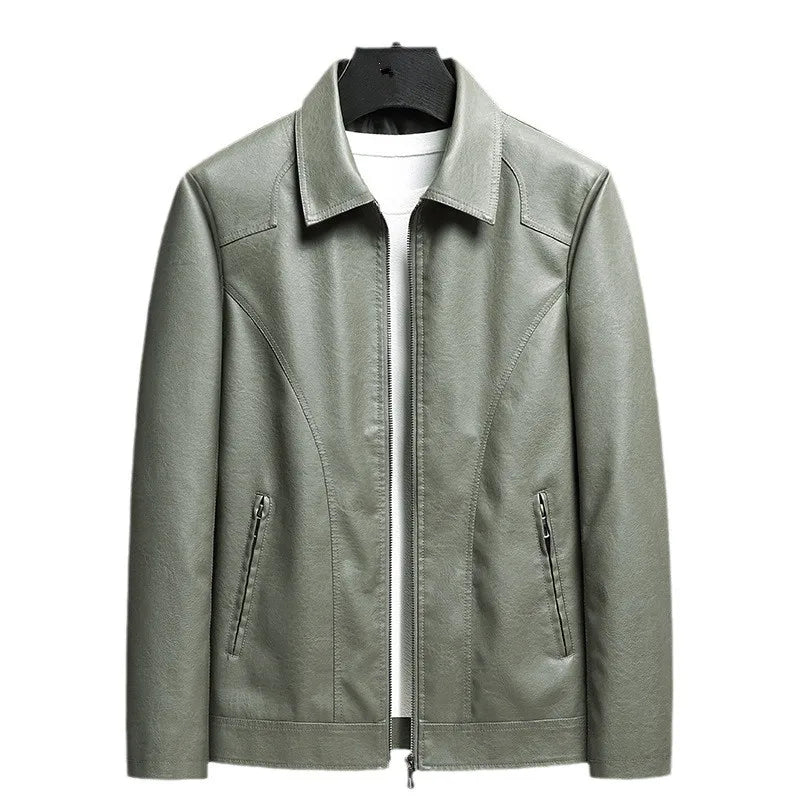 Veste de motard décontractée en cuir pour hommes, veste de motard de moto, vêtements d'extérieur vintage pour hommes, mode masculine, printemps, automne, grande taille, 8XL
