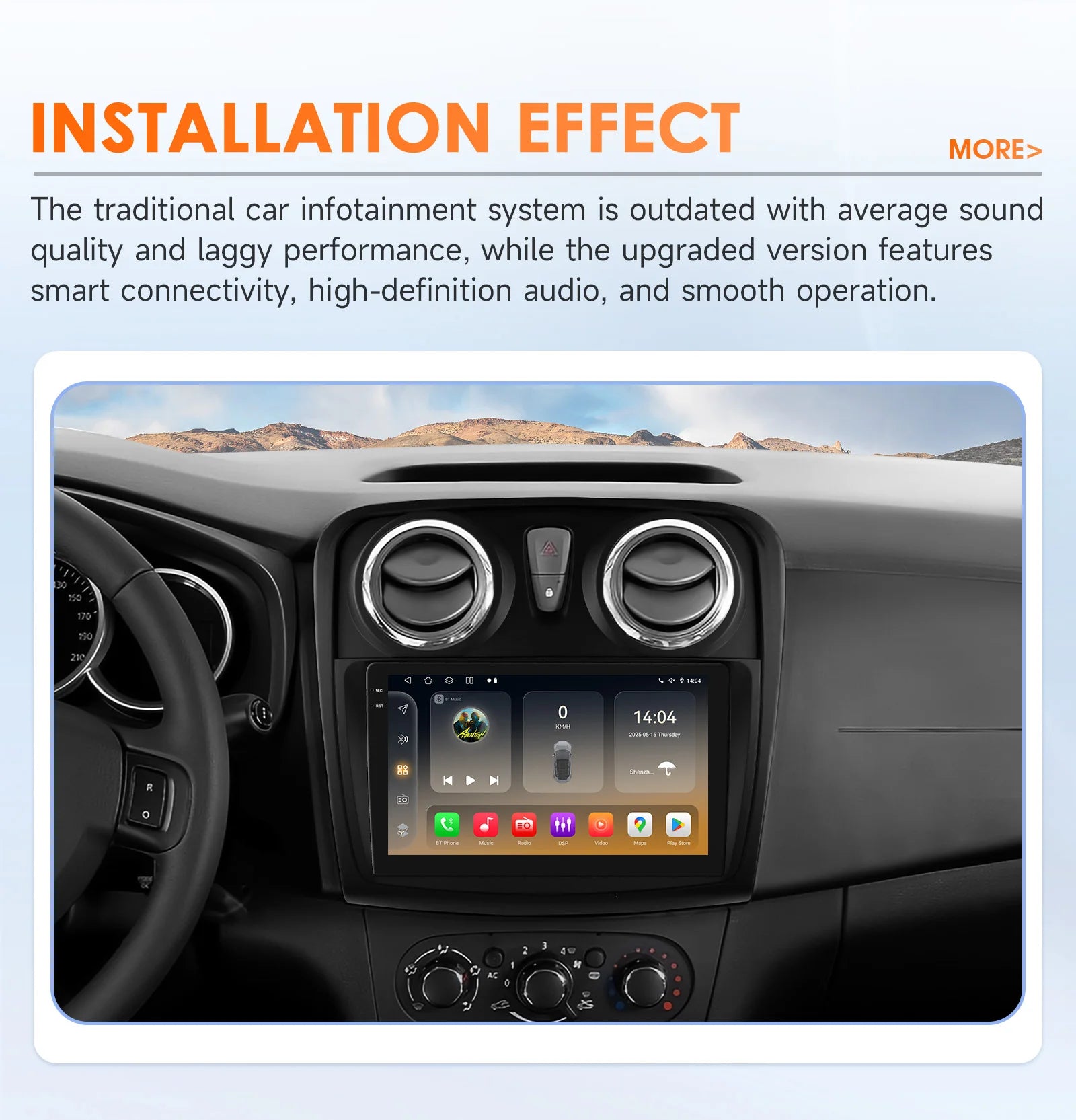 Hizpo-Autoradio Android pour Renault Logan 2, 2012-2019, Sandero 2, 2014-2019, 4G, Limitation de la voiture, GPS, 2Din, Autoradio, CarPlay, WIFI, DSP