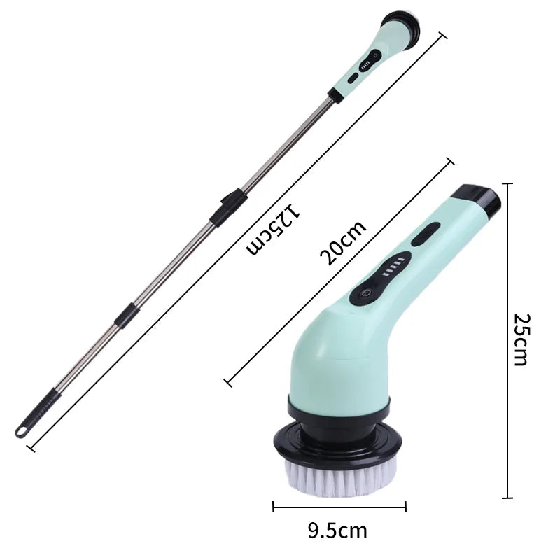 Brosse de nettoyage électrique multi-outils multifonctionnelle, pour le nettoyage rotatif de salle de bain, de cuisine, de toilettes et d'automobile.