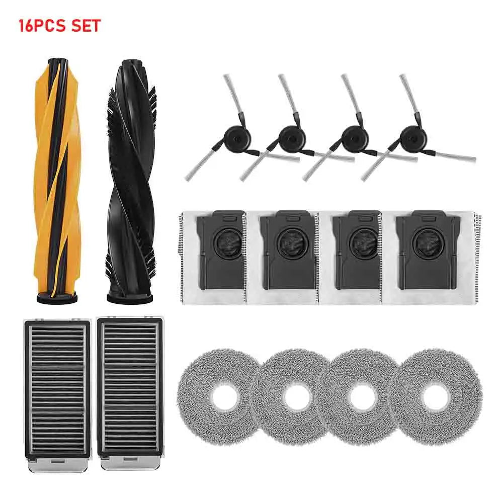Chiffons de nettoyage, sacs à poussière pour Dreame X50 Pro/X50 Ultra/X50 Master/L40S Pro Ultra/L50 Pro Ultra/MOVA V50 Ultra, brosses principales et latérales, filtres