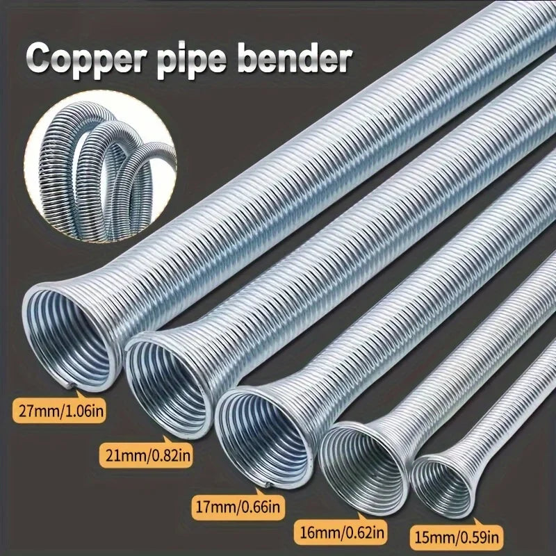 Cintreuses de tubes en cuivre à ressort de Style extérieur Premium, 5 pièces, tuyau de ligne de pliage interne pliable manuel pour O.D. Tuyaux de 1/4" à 5/8"