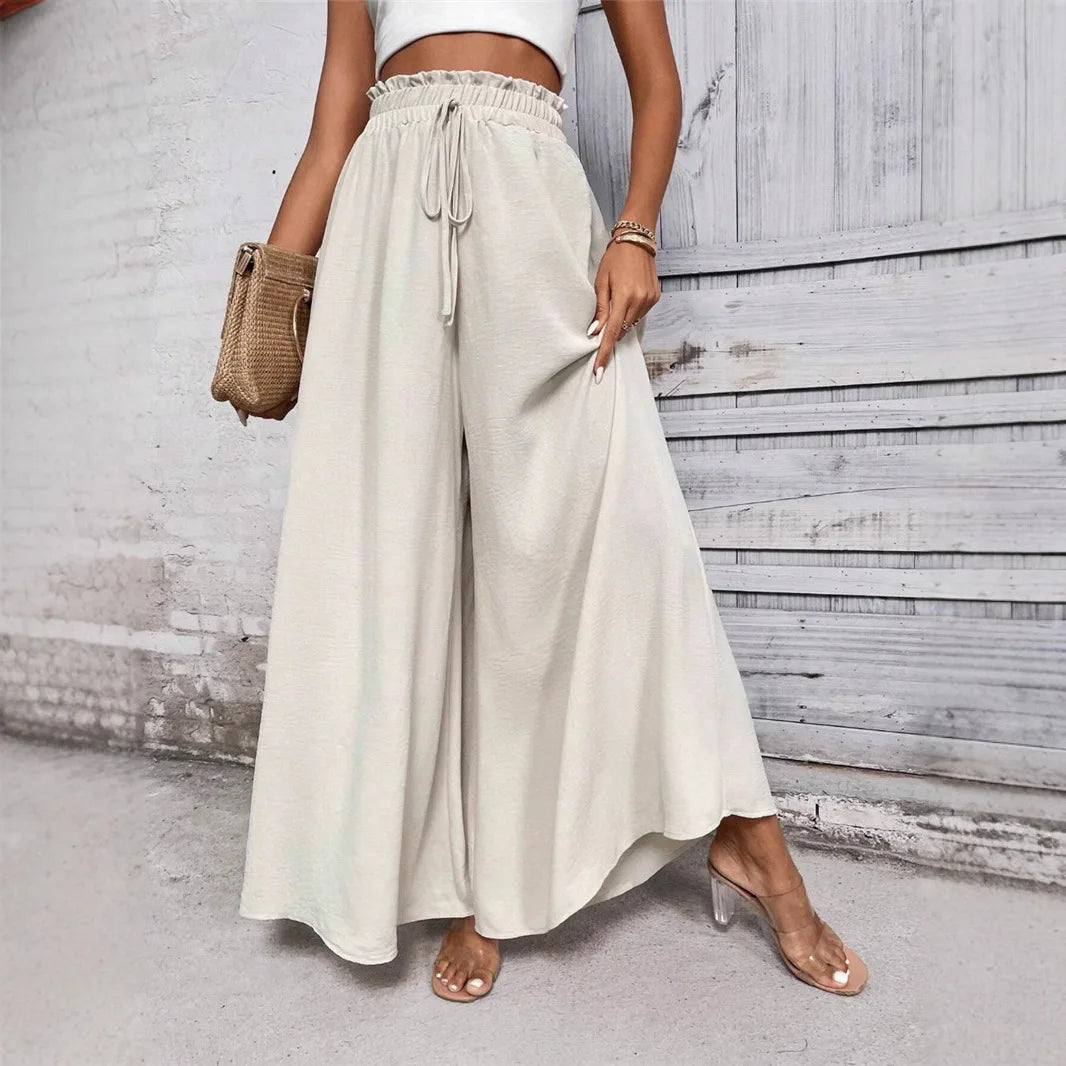 Pantalon ample et décontracté à jambes larges pour femmes, à la mode, Station indépendante, Long, vêtements confortables, printemps et été