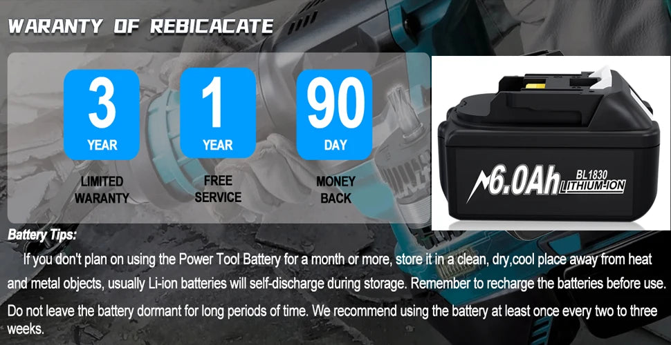 Pour Makita 18V 6.0Ah 9.0Ah batterie de remplacement Lithium-ion Compatible pour Makita BL1830 BL1840 BL1860 BL1890 outils électriques