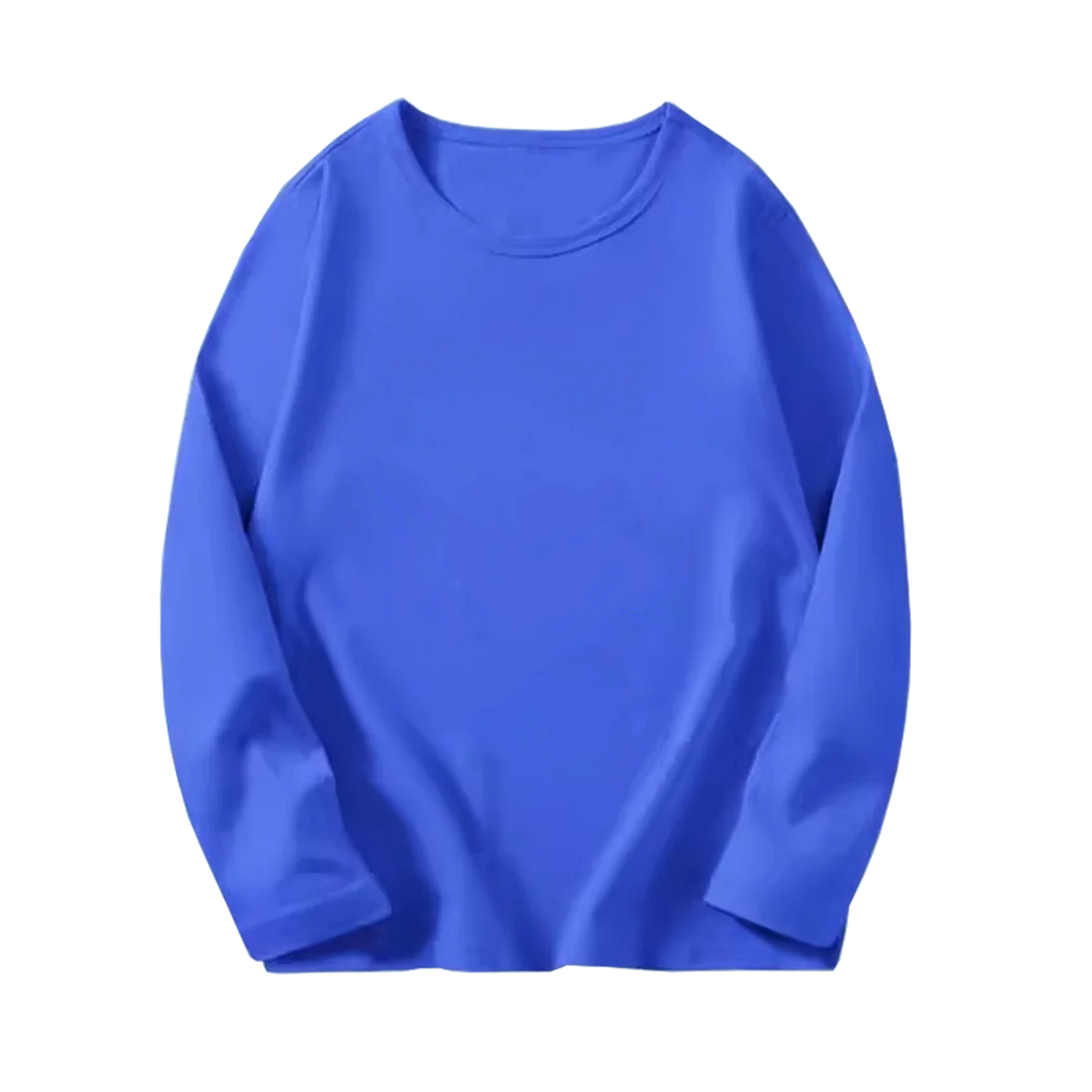 8 couleurs enfants coton à manches longues col rond t-shirt garçons fille printemps automne mince Tops basiques adolescent 6 8 10 12 ans