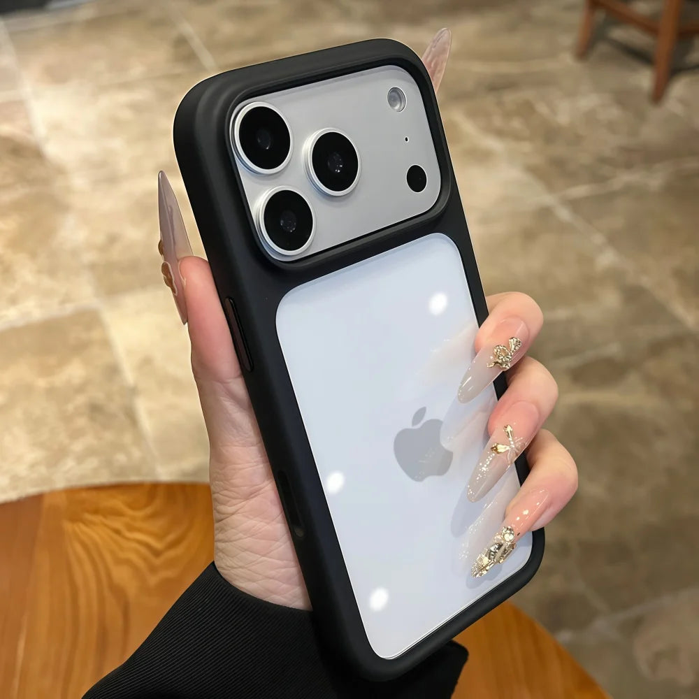 Coque de téléphone transparente avec bouton tactile pour appareil photo Intelligent, étui antichoc Transparent pour iPhone 17 Pro Max 17 Pro 17 Air