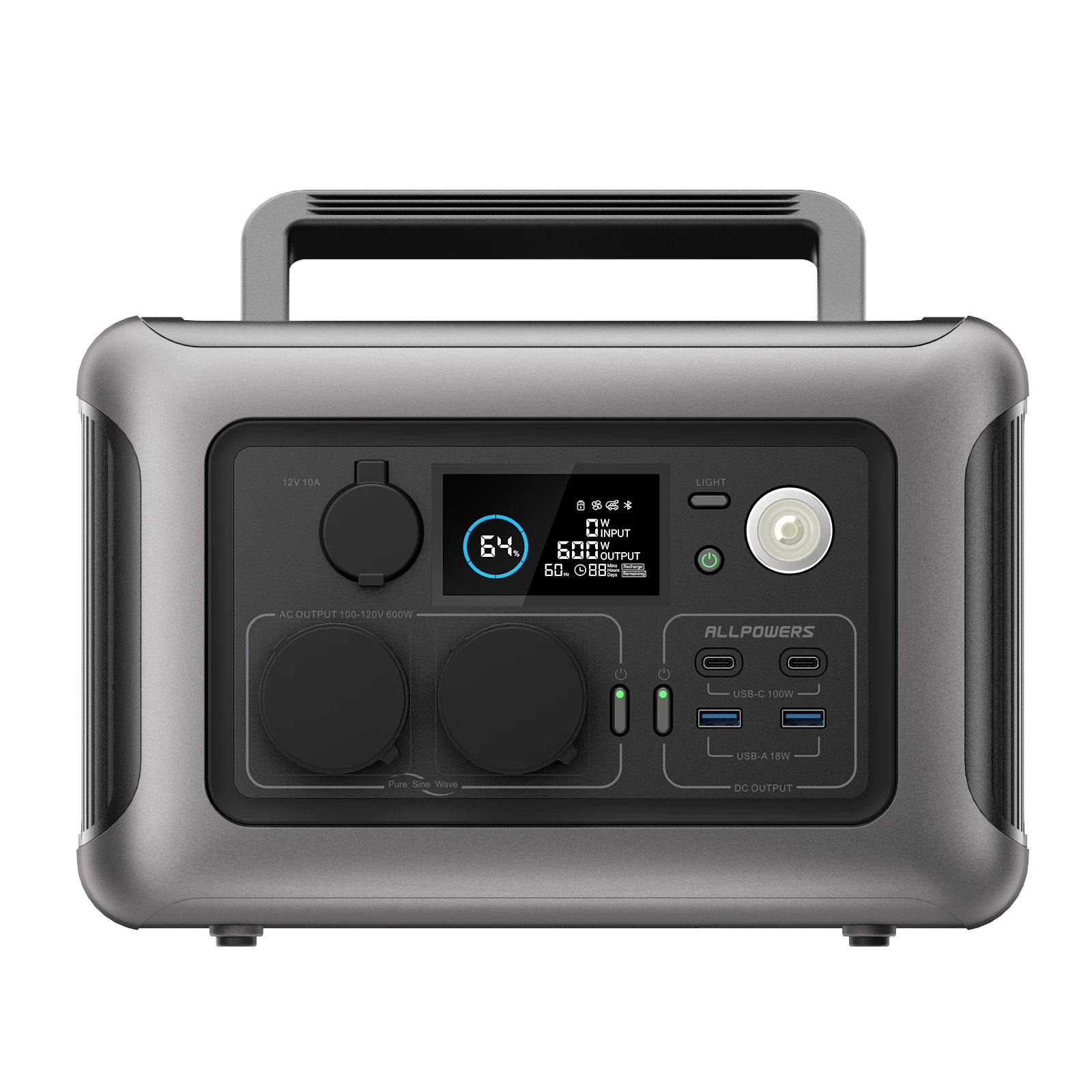 ALLPOWERS-Centrale électrique portable avec panneau solaire, générateur solaire veFePO4, batterie de secours UPS, MPPT pour montres, femelle, 100W, 600W, 299Wh