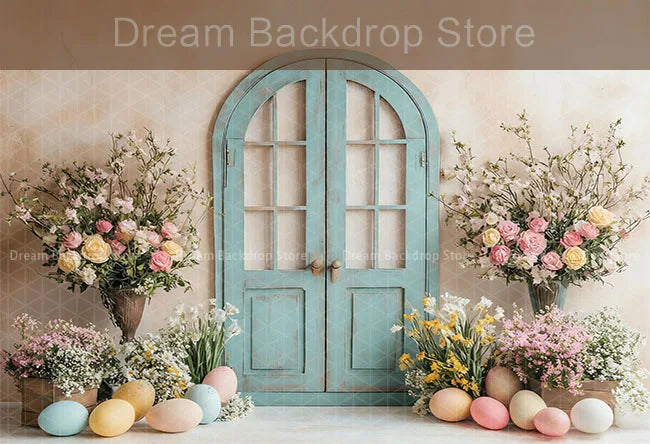 Printemps pâques fond photographie mignon lapin carotte lapin oeuf maison toile de fond décor pour enfants anniversaire gâteau Smash Photo Studio