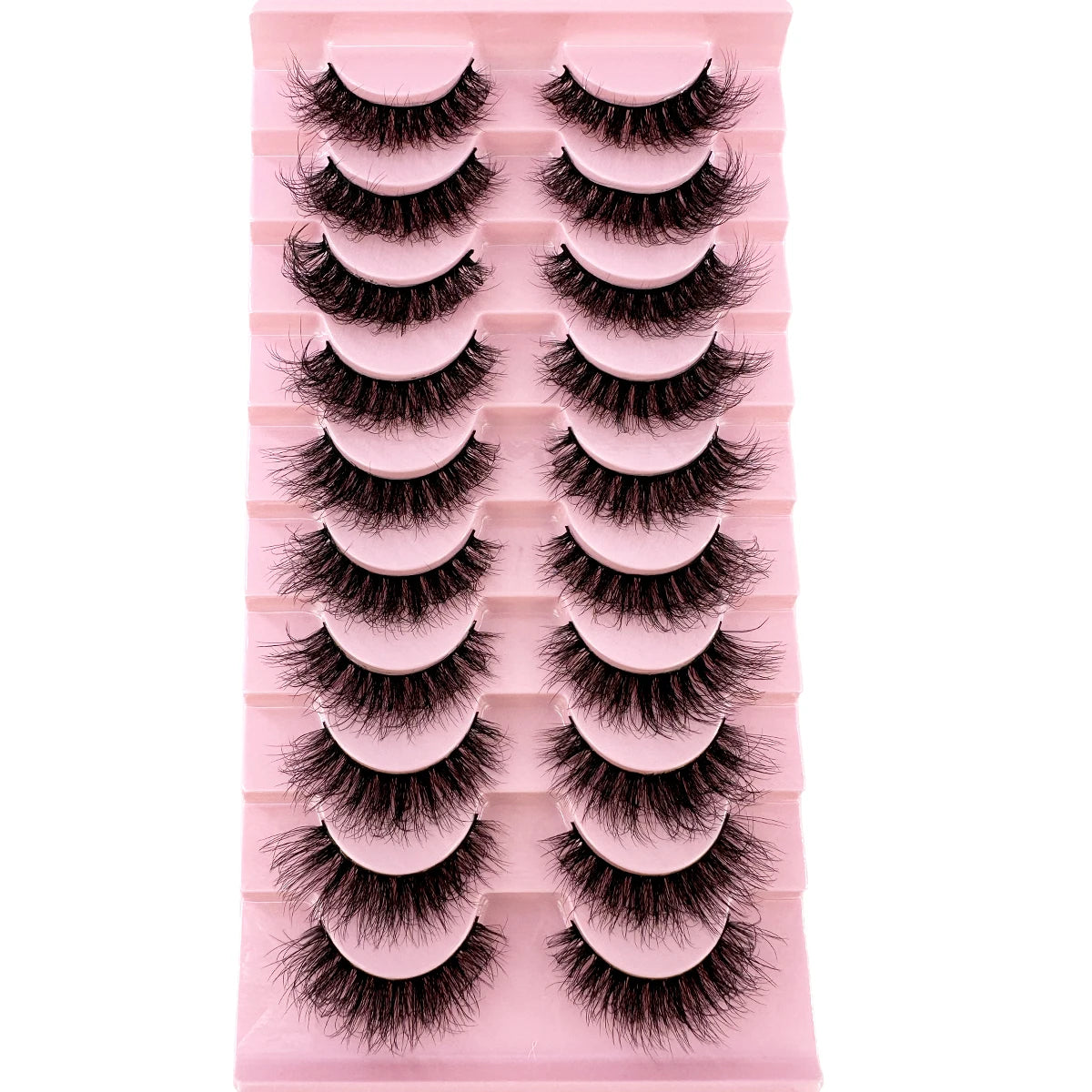 10 paires de Faux Cils 8D en vison naturel, Volume dramatique, Extension de Faux Cils, vente en gros, outil de maquillage