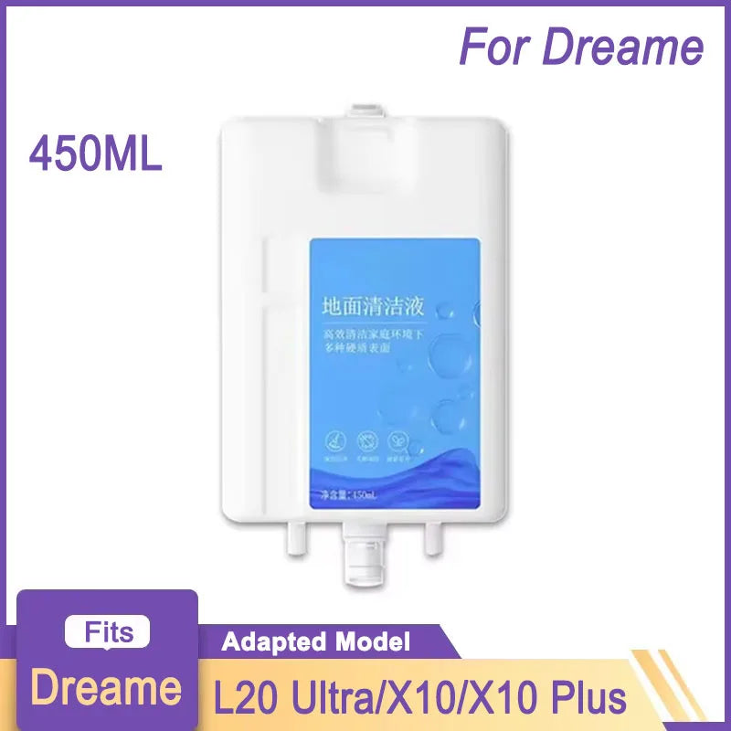 Liquide d'aspirateur pour Dreame L20 Ultra/L10 Prime/X10/X20 Pro Plus, remplacement de liquide, Solution de nettoyage de détergent 450ML