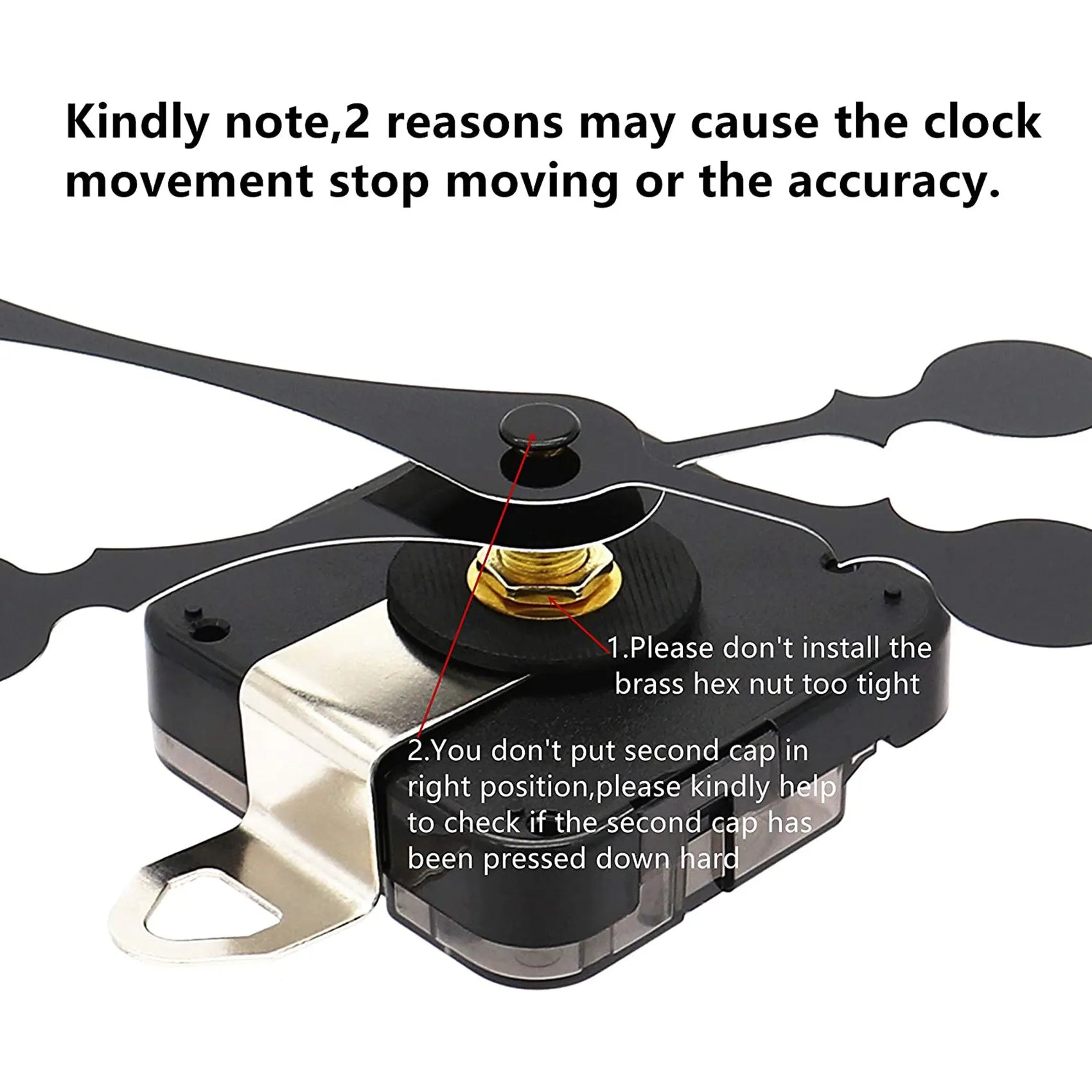 AA97 16mm Quartz bricolage horloge murale moteur Kit mécanisme de mouvement grande pelle horloge pièces réparation mouvement de remplacement