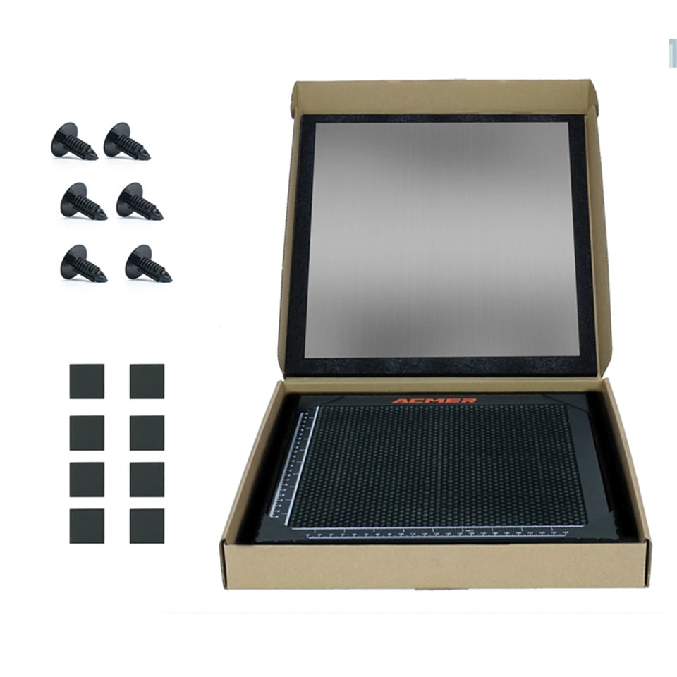 Table de travail Laser en nid d'abeille ACMER pour graveur Laser CO2 Machine de découpe CNC lit de panneau en nid d'abeille 400x4 0/440x440mm
