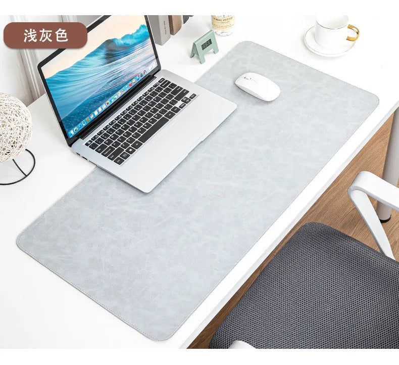 Tapis de bureau imperméable en PU, housse de protection, grand tapis de souris pour ordinateur portable, antidérapant, facile à nettoyer, pour clavier