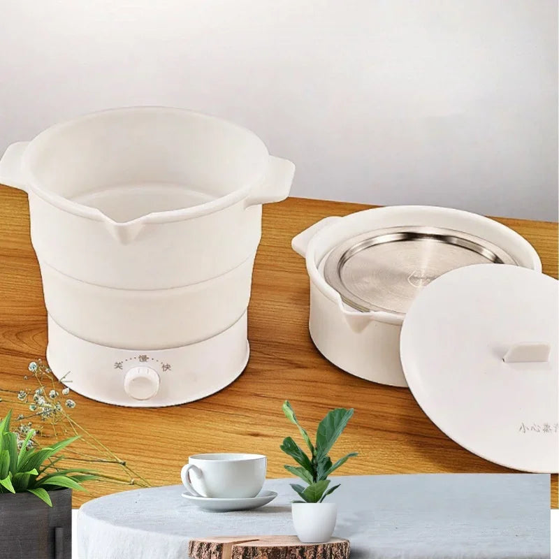 Cuiseur électrique pliant multifonction, Mini riz chaud, dortoir d'étudiants, nouilles pour cuisine, maison, voyage, EU 800w