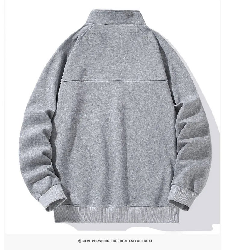 Sweat-Shirt à Demi Col Roulé pour Homme, Vêtement de Grande Taille, à Manches sulf, avec Fermeture Éclair, Adapté au Printemps et Automne, 10XL