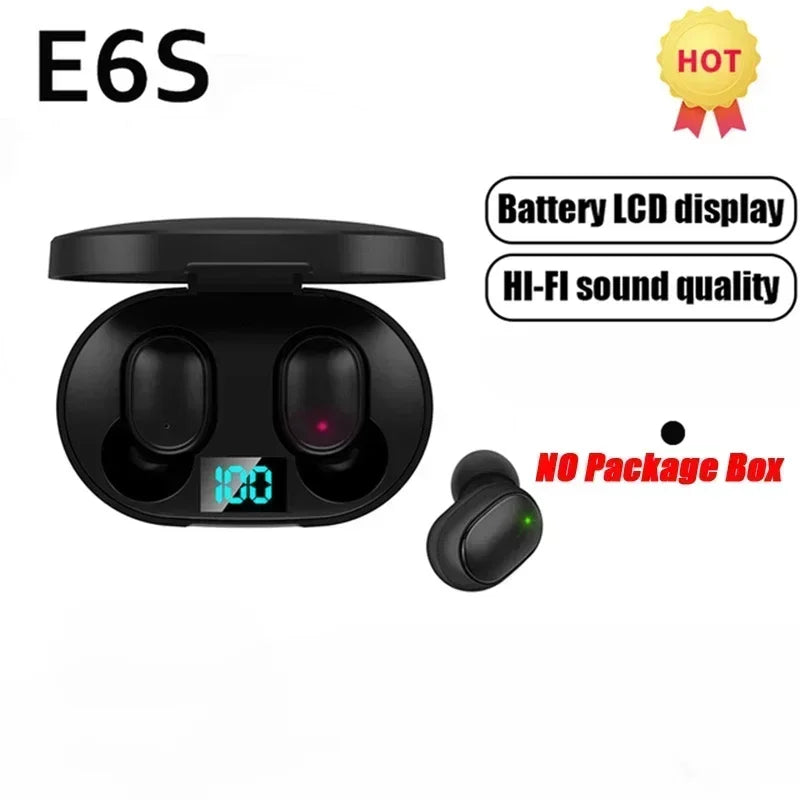 E6S sans fil Bluetooth écouteurs TWS Bluetooth casque sans fil écouteurs antibruit avec Microphone casque