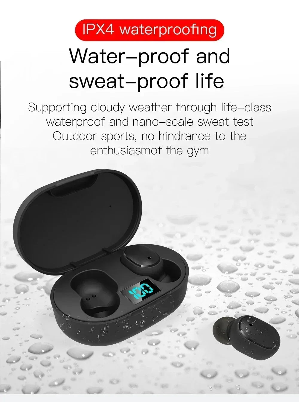 E6S sans fil Bluetooth écouteurs TWS Bluetooth casque sans fil écouteurs antibruit avec Microphone casque